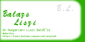 balazs liszi business card